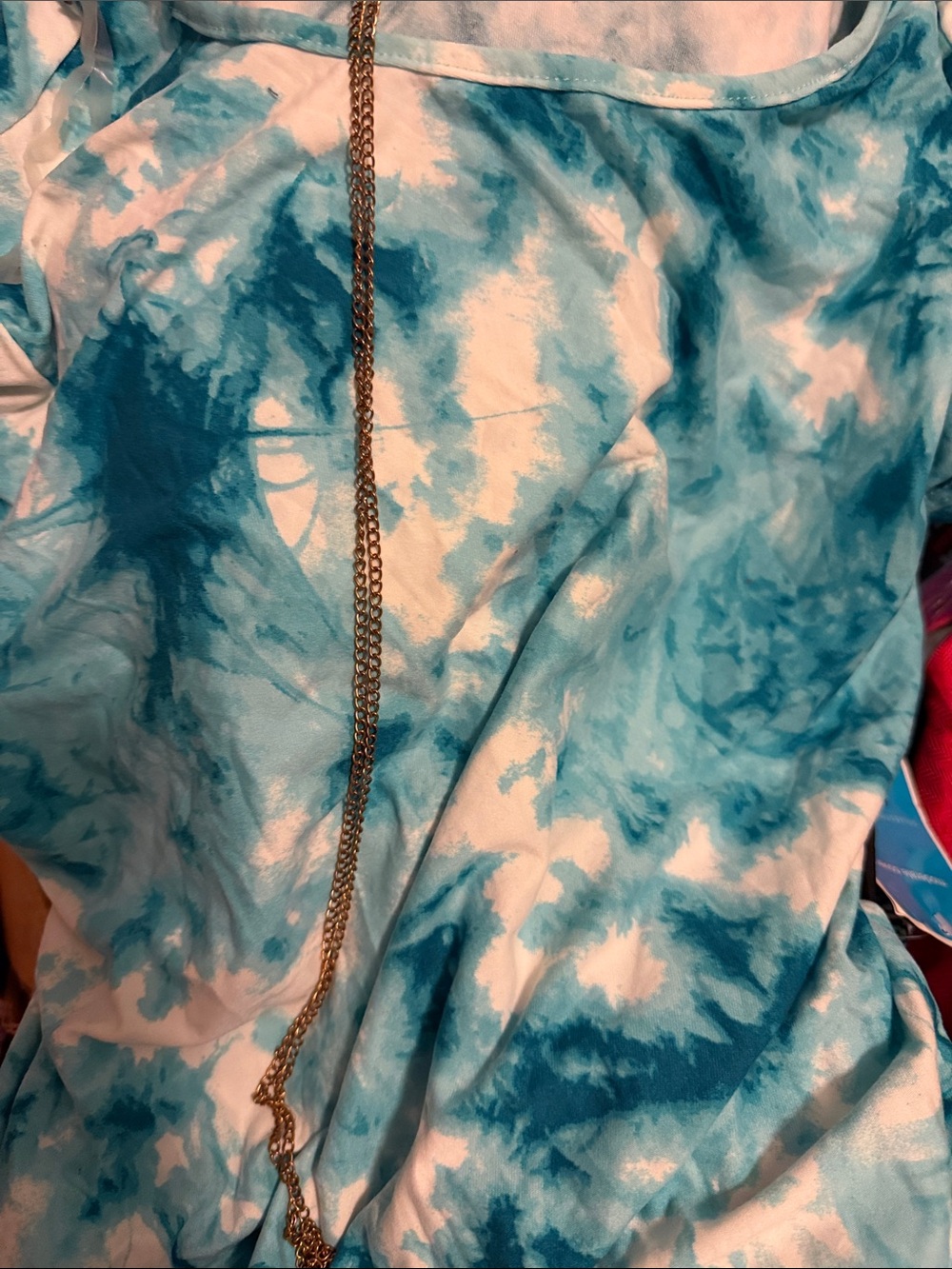 Blue & White Tie-Dye Tank dress